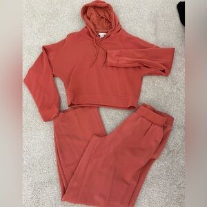 Rust Red Hoodie and Jogger Set